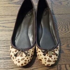Leopard Print Loafers with Bow Accent